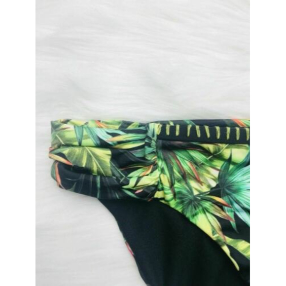 Lucky Brand Coastal Palms Side-Tab Hipster Black Medium $48 Tropical - Picture 3 of 5
